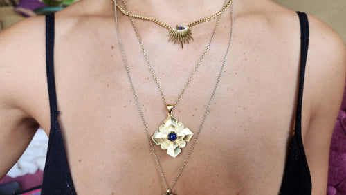 BIO ARC JEWELRY — Sacred Geometry Pendant, Silver Gold-Plated