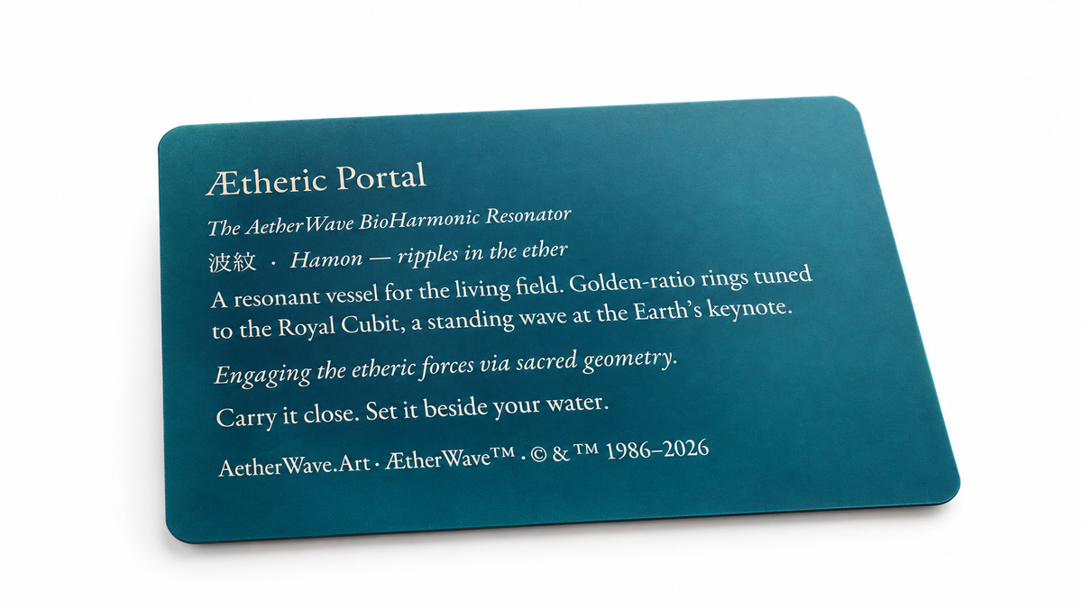 Ætheric Portal Card ( 55x90mm), Passive EMF Harmonization.