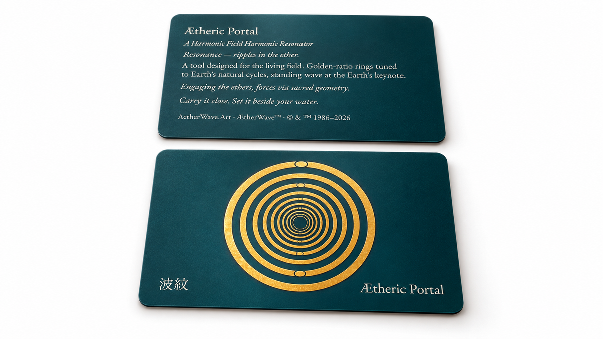 Ætheric Portal Card ( 55x90mm), Passive EMF Harmonization.